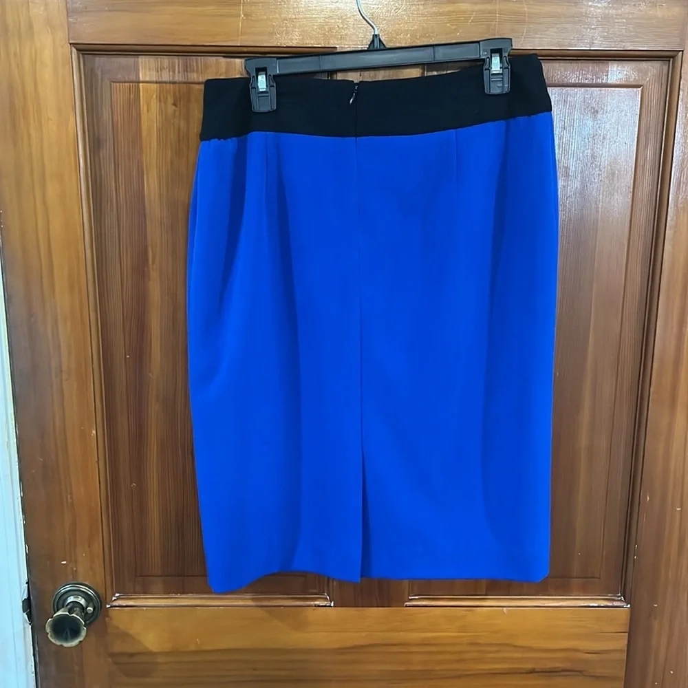 Women’s Lined Kasper Blue and Black Skirt Size 12